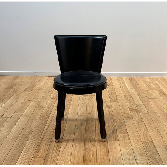 Image 1 of Chaise Vintage Tonon en bois et cuir par Christian Dior