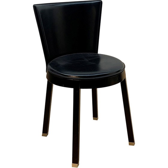 Image 1 of Chaise Vintage Tonon en bois et cuir par Christian Dior