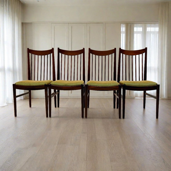 Image 1 of Chaises de salle à manger en bois de rose Arne Vodder For Sibast Danish Design