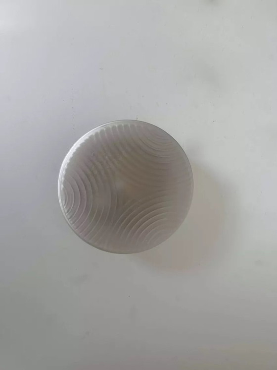 Image 1 of Applique Vintage En Verre Sablé Moulé Pressé, France 1960