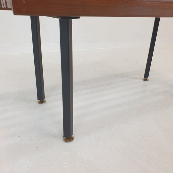 Image 1 of Banc vintage en teck avec pieds en laiton, Italie 1950s