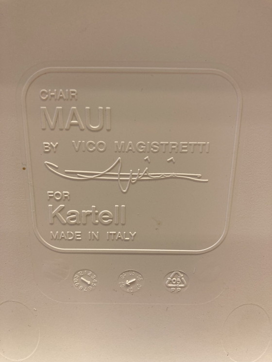 Image 1 of 4X Chaise Maui par Vico Magistretti pour Kartell