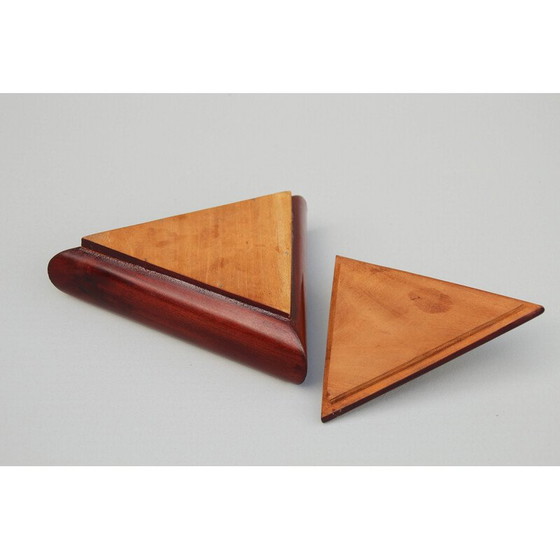 Image 1 of Boîte à couvercle Vintage Art Deco en teck, années 1920-1930