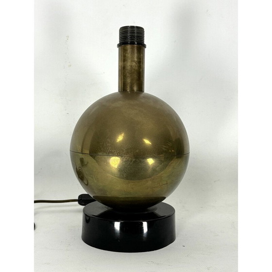Image 1 of Lampe de table vintage en laiton, Italie 1970