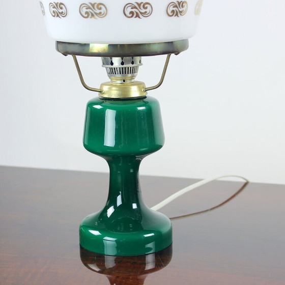 Image 1 of Lampe de table vintage en céramique et verre par Opp Jihlava, années 1950