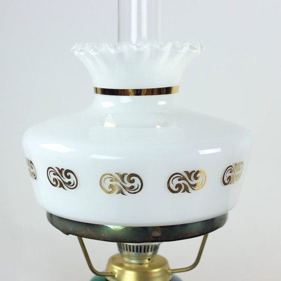 Image 1 of Lampe de table vintage en céramique et verre par Opp Jihlava, années 1950