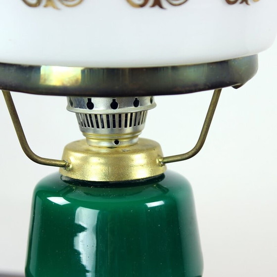 Image 1 of Lampe de table vintage en céramique et verre par Opp Jihlava, années 1950
