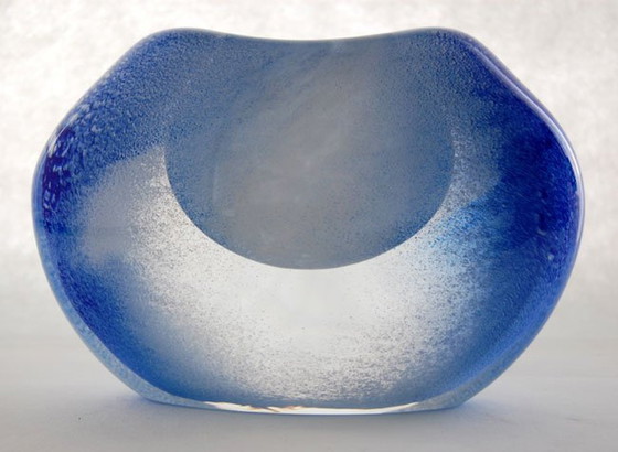 Image 1 of Objet en verre à 3 dimensions : l'hiver en bleu glacier Skay