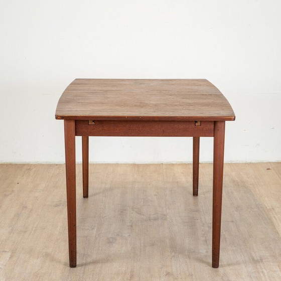 Image 1 of Table de salle à manger vintage en teck avec 2 allonges, 1960