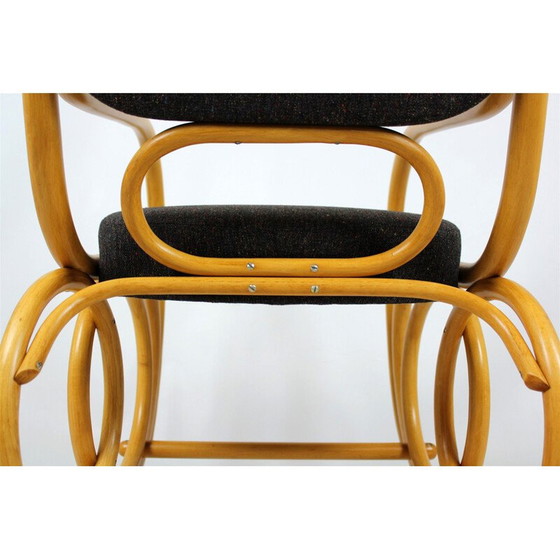 Image 1 of Fauteuil à bascule en hêtre courbé du milieu du siècle de TON, années 1960