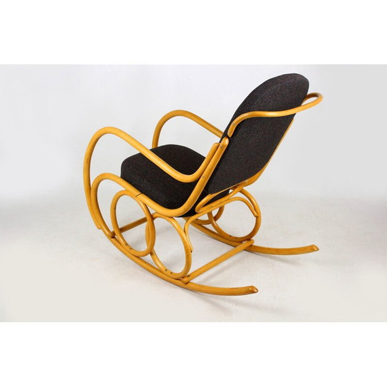 Image 1 of Fauteuil à bascule en hêtre courbé du milieu du siècle de TON, années 1960