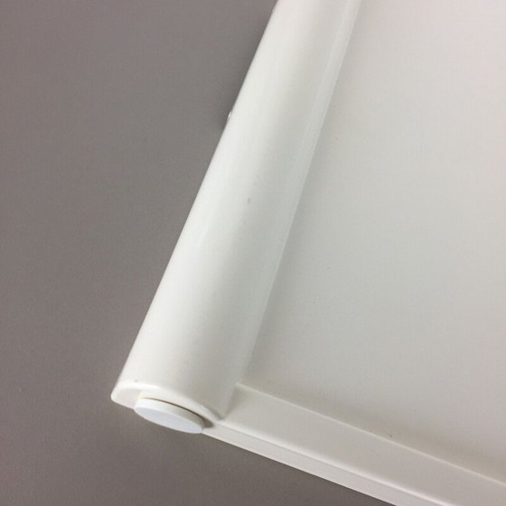 Image 1 of Plateau de lit vintage en plastique blanc par Luigi Massoni pour Guzzini, Italie 1980