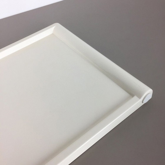 Image 1 of Plateau de lit vintage en plastique blanc par Luigi Massoni pour Guzzini, Italie 1980