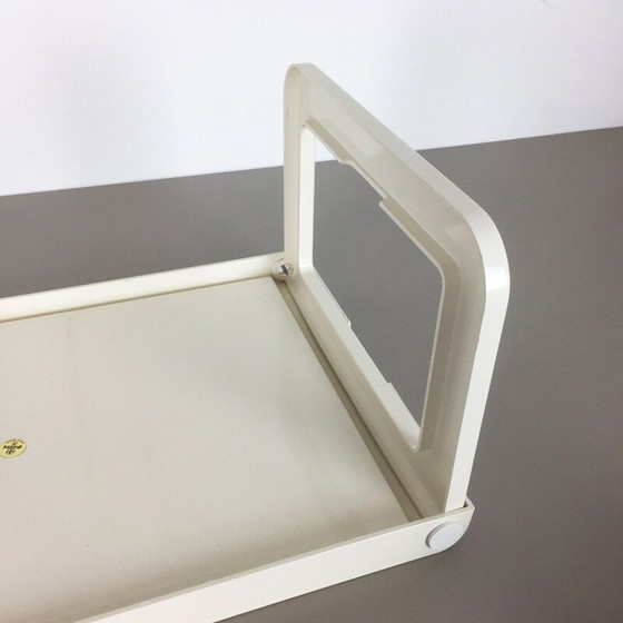 Image 1 of Plateau de lit vintage en plastique blanc par Luigi Massoni pour Guzzini, Italie 1980