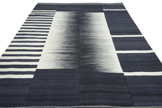 Image 1 of Kilim design tissé à la main - 323 X 220 cm - Nouveau - Noir et Blanc