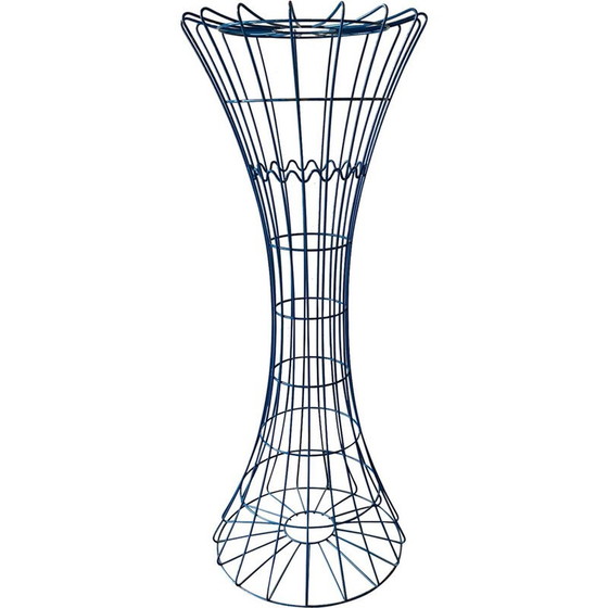 Image 1 of Porte-manteau vintage en fil de métal laqué bleu par Verner Panton pour Luber