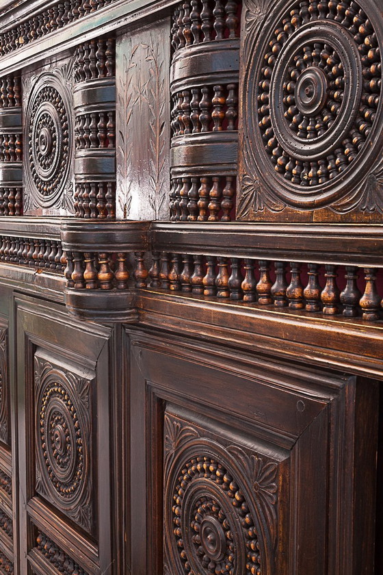 Image 1 of Buffet Néo-Breton Vintage En Chêne Massif, 1880