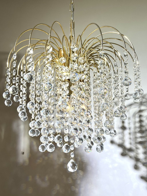 Chandelier de marque Swarovski en cristal Lampe pendante en cristal en forme de goutte d'eau