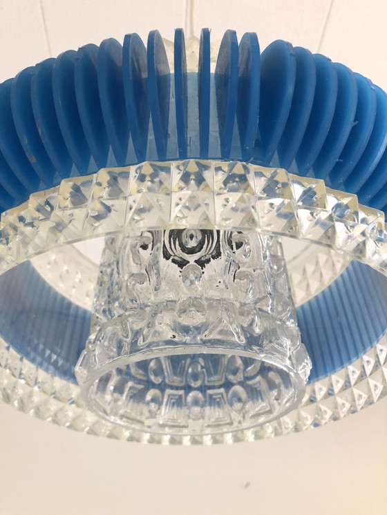 Image 1 of Lampe suspendue en plastique avec abat-jour en verre de Me Marbach Leuchten