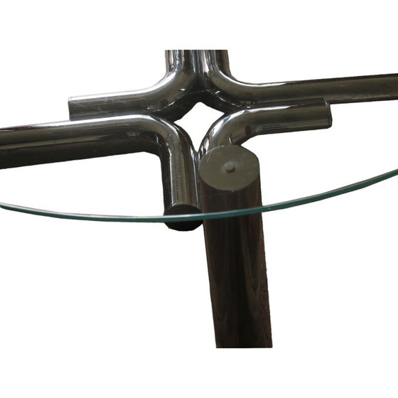 Image 1 of Table basse vintage en acier tubulaire et verre, 1960