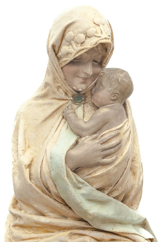 Image 1 of "Vierge À L'Enfant" Par A. Maeterlinck-Lefebvre