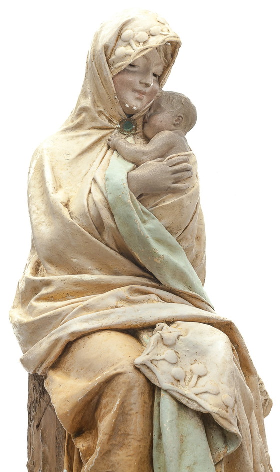 Image 1 of "Vierge À L'Enfant" Par A. Maeterlinck-Lefebvre