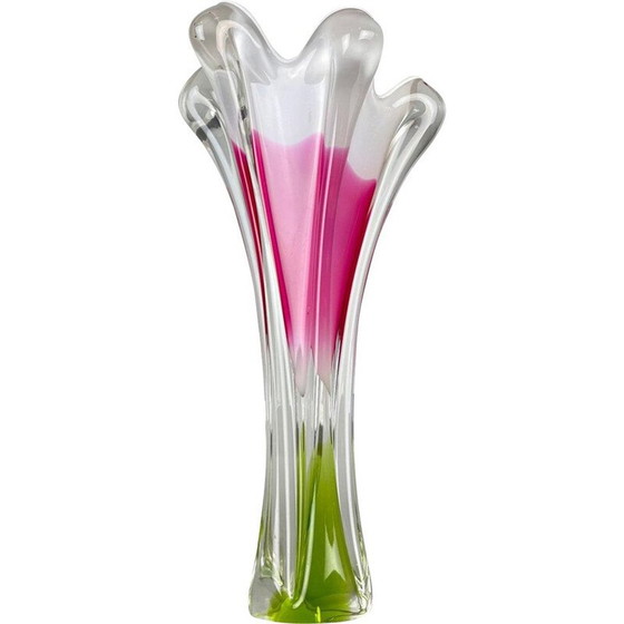 Image 1 of Vase en verre d'art vintage par Josef Hospodka pour Chribska Glassworks, 1960s