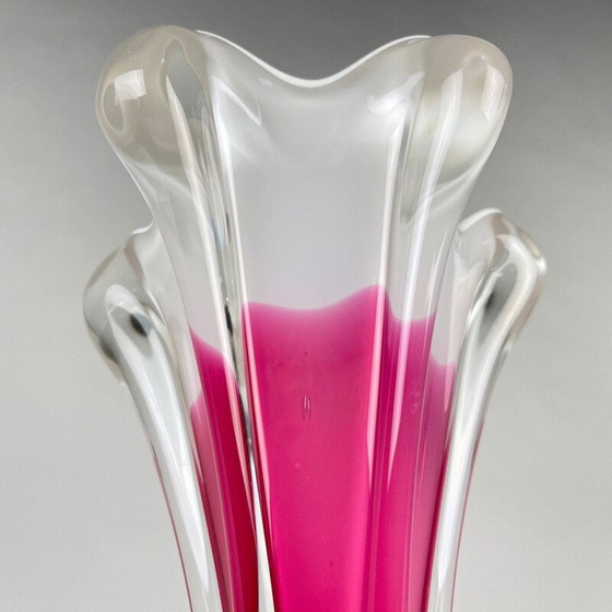 Image 1 of Vase en verre d'art vintage par Josef Hospodka pour Chribska Glassworks, 1960s