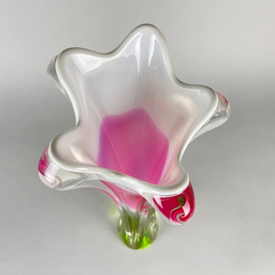 Image 1 of Vase en verre d'art vintage par Josef Hospodka pour Chribska Glassworks, 1960s