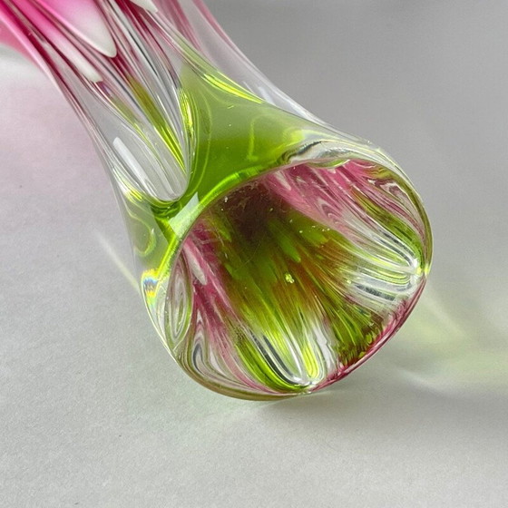 Image 1 of Vase en verre d'art vintage par Josef Hospodka pour Chribska Glassworks, 1960s