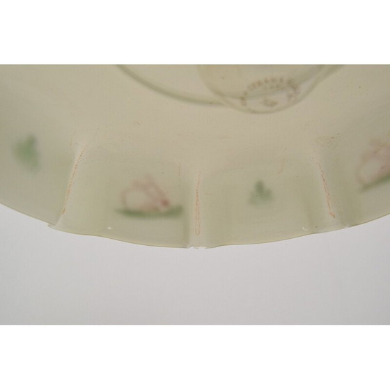 Image 1 of Lampe suspendue vintage en verre, Tchécoslovaquie 1950