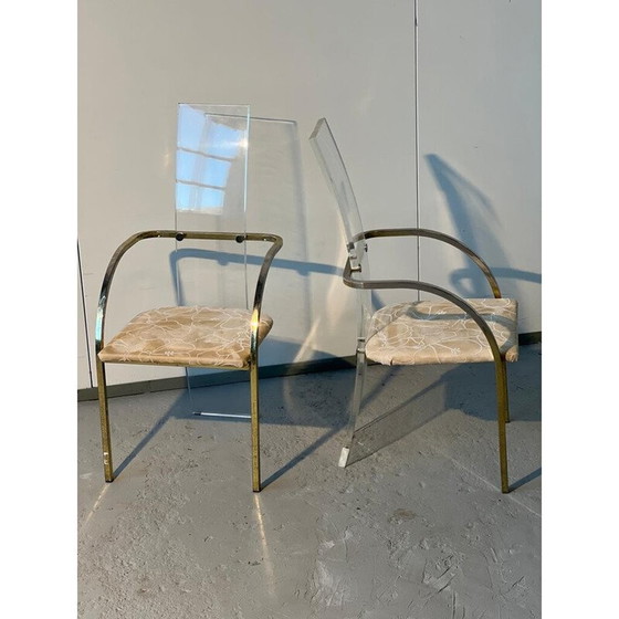 Image 1 of Ensemble de 4 chaises vintage en lucite, 1970