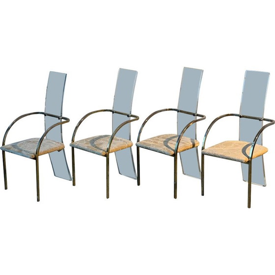 Image 1 of Ensemble de 4 chaises vintage en lucite, 1970