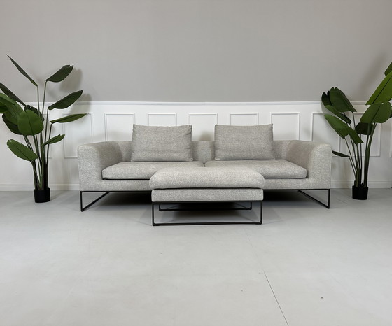 Image 1 of Cor Mell Canapé design Gris 3 places + pouf