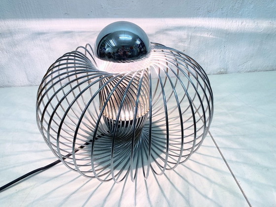 Image 1 of Grande lampe Space Age 70's Design Lampe spirale chrome