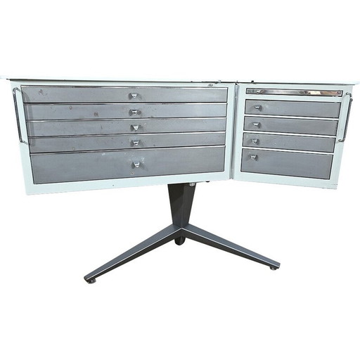 Meuble de dentiste vintage de Giovanni-Battista Farina pour Gallus, Suisse 1960