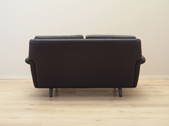 Image 1 of Canapé en cuir marron, Design danois, 1960S, Designer : Aage Christiansen, Manufacture : Erhardsen & Andersen