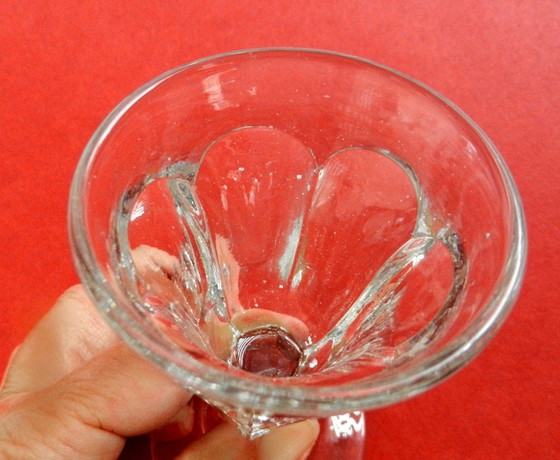 Image 1 of Verrerie Ancienne : 10 Verres À Côtes Plates (Verres À Vin Blanc Ou Apéritif)