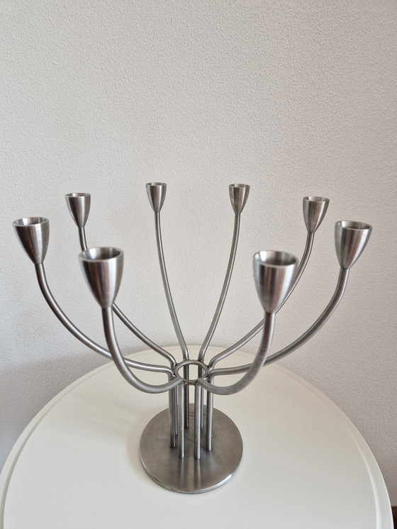 Image 1 of Chandelier design à 8 branches (2 pièces) Designstudio K. & M. Hagberg