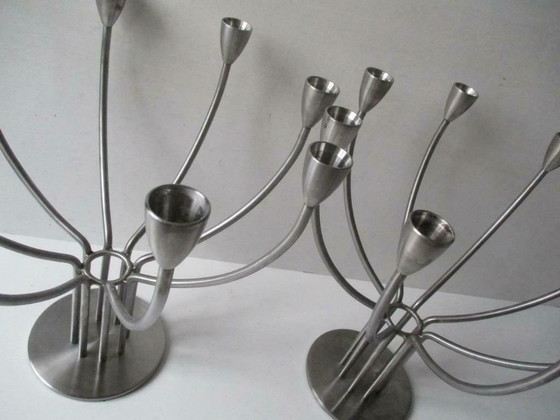 Image 1 of Chandelier design à 8 branches (2 pièces) Designstudio K. & M. Hagberg