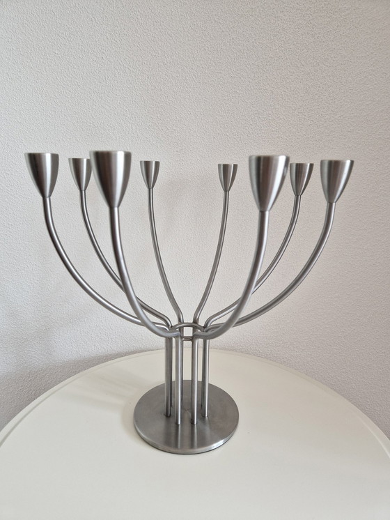 Image 1 of Chandelier design à 8 branches (2 pièces) Designstudio K. & M. Hagberg