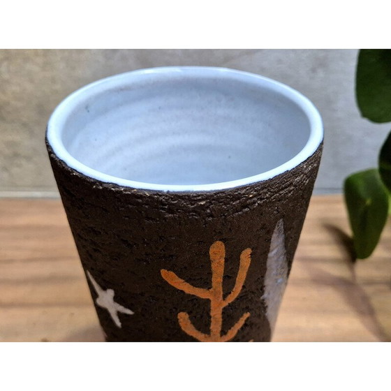 Image 1 of Vase scandinave vintage Upsala Ekeby Havsflora 1021B par Anne-Lisa Thompson