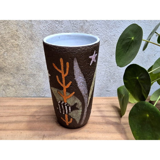 Image 1 of Vase scandinave vintage Upsala Ekeby Havsflora 1021B par Anne-Lisa Thompson