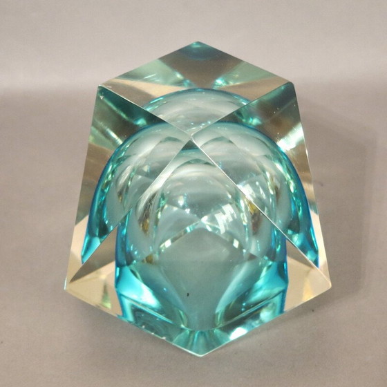 Image 1 of Bol sommerso vintage en verre de Murano facetté par Flavio Poli, 1950