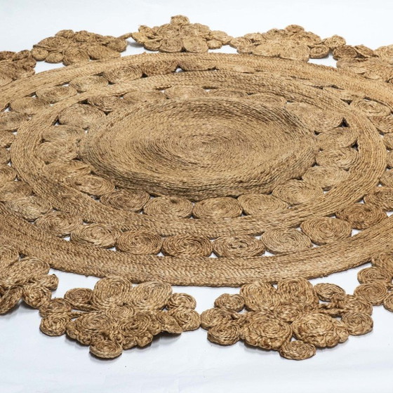 Image 1 of Tapis vintage en chanvre, 1970