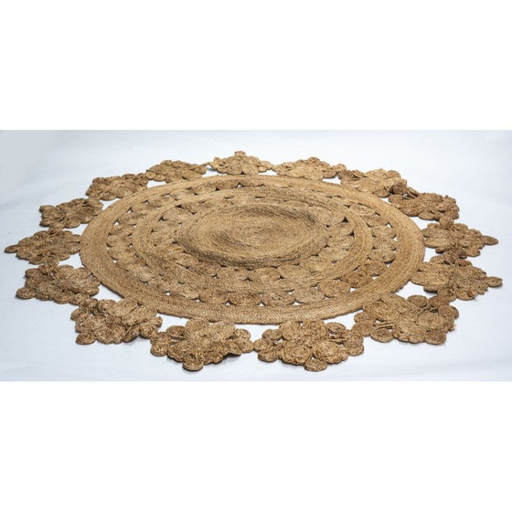 Image 1 of Tapis vintage en chanvre, 1970