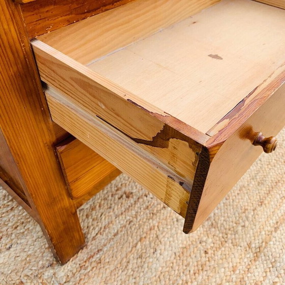 Image 1 of Coffre vintage en pin à 3 tiroirs