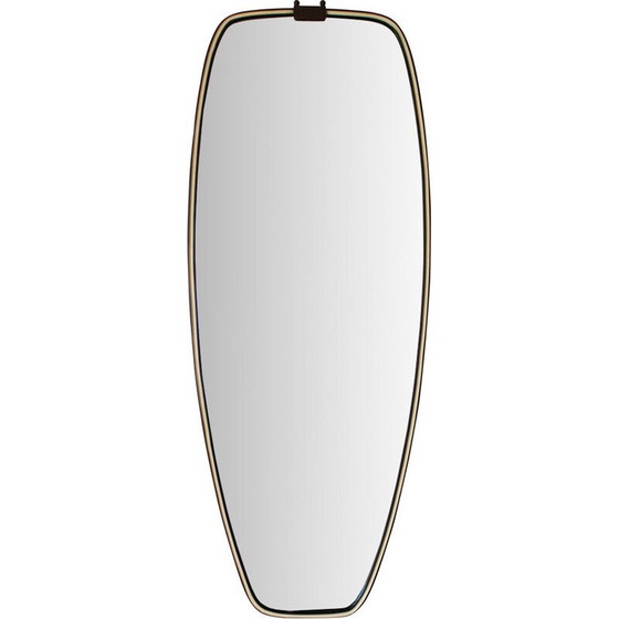 Image 1 of Miroir vintage noir et blanc, 1960