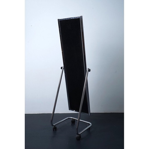 Miroir vintage en acier chromé et verre par Boden Spiegel et Co, Allemagne 1970