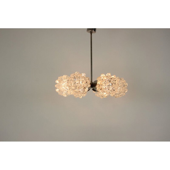 Image 1 of Lustre vintage en acier chromé et verre par Kamenicky Senov, Tchécoslovaquie 1970
